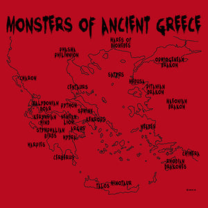 Monsters of Ancient Greece Sweatshirt - Red