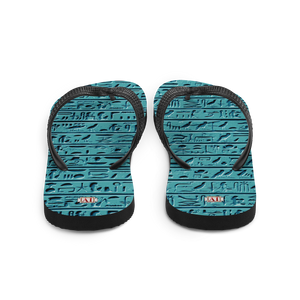 Egyptian Faience Hieroglyphics Flip-Flops